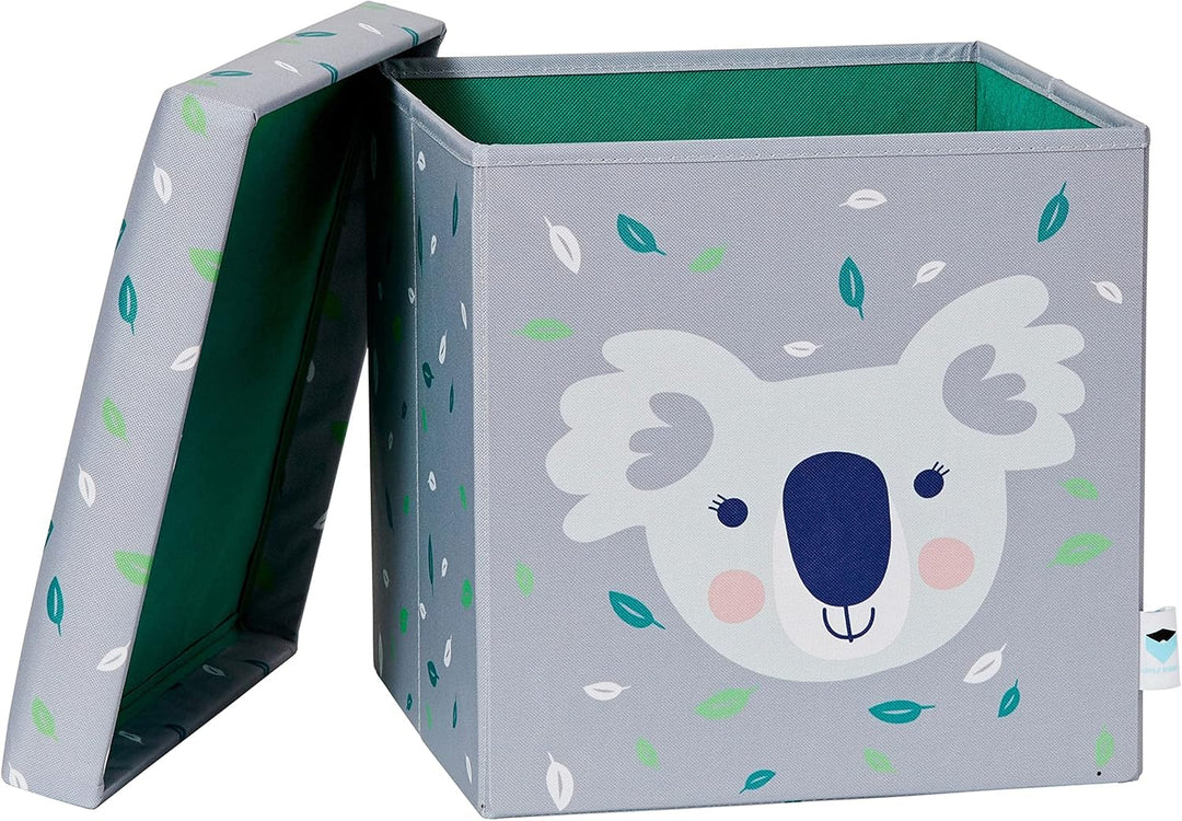 Love IT Store IT Sitzhocker mit Stauraum - Hocker aus Stoff - Verstärkt mit Holz - Belastbar bis 150