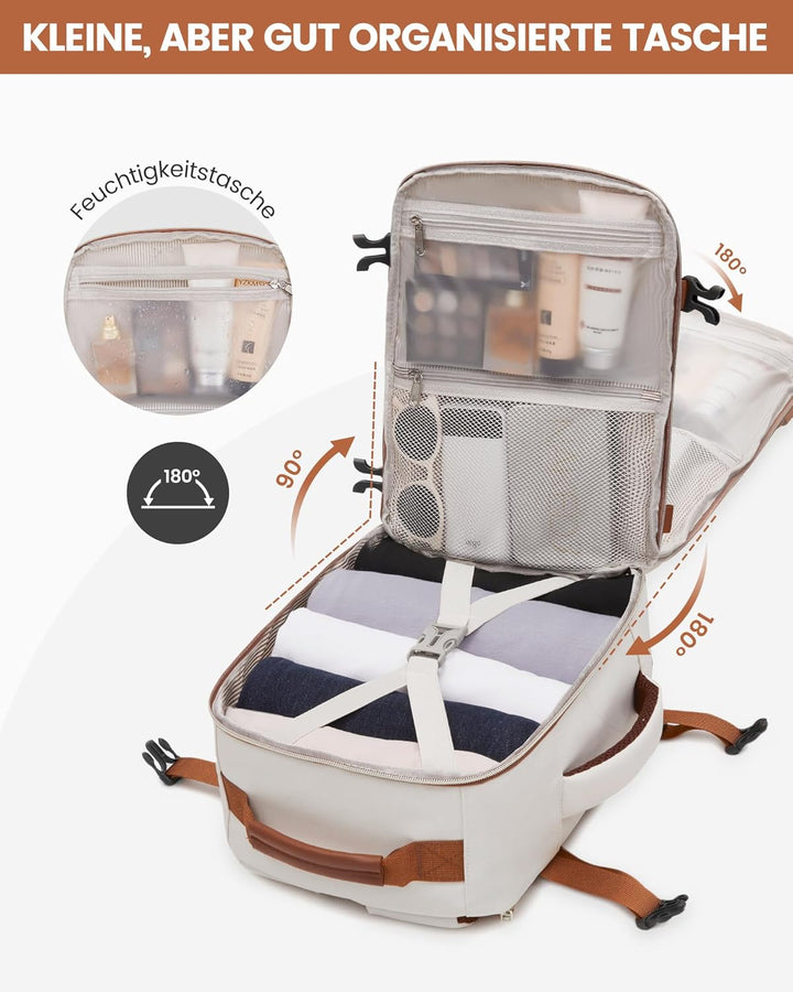LOVEVOOK Handgepäck Rucksack 40x30x20 Ryanair, Klein Handgepäck Tasche Reiserucksack Flugzeug, Carry