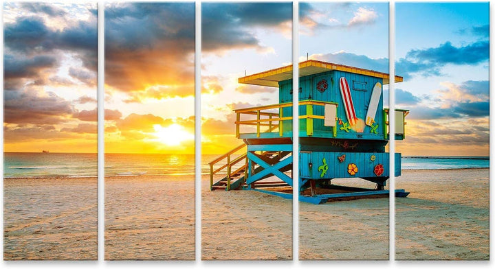 islandburner Bild auf Leinwand Miami South Beach Sunrise Florida Usa Bilder Wandbilder Poster Leinwa