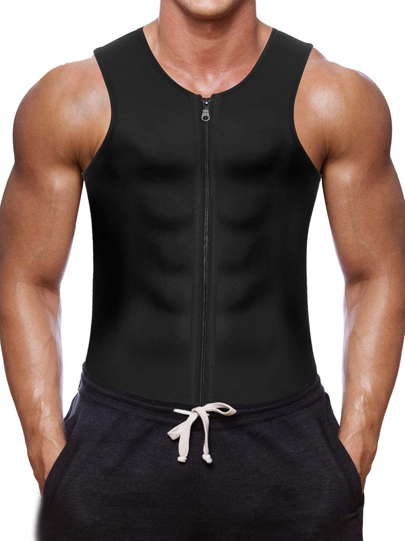 Bingrong Herren Fitness Shape Shirt Figur formend Training Achselshirts Weste Sauna Schwitzeffekt Ta