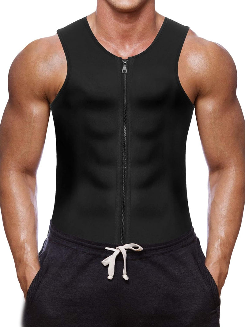 Bingrong Herren Fitness Shape Shirt Figur formend Training Achselshirts Weste Sauna Schwitzeffekt Ta