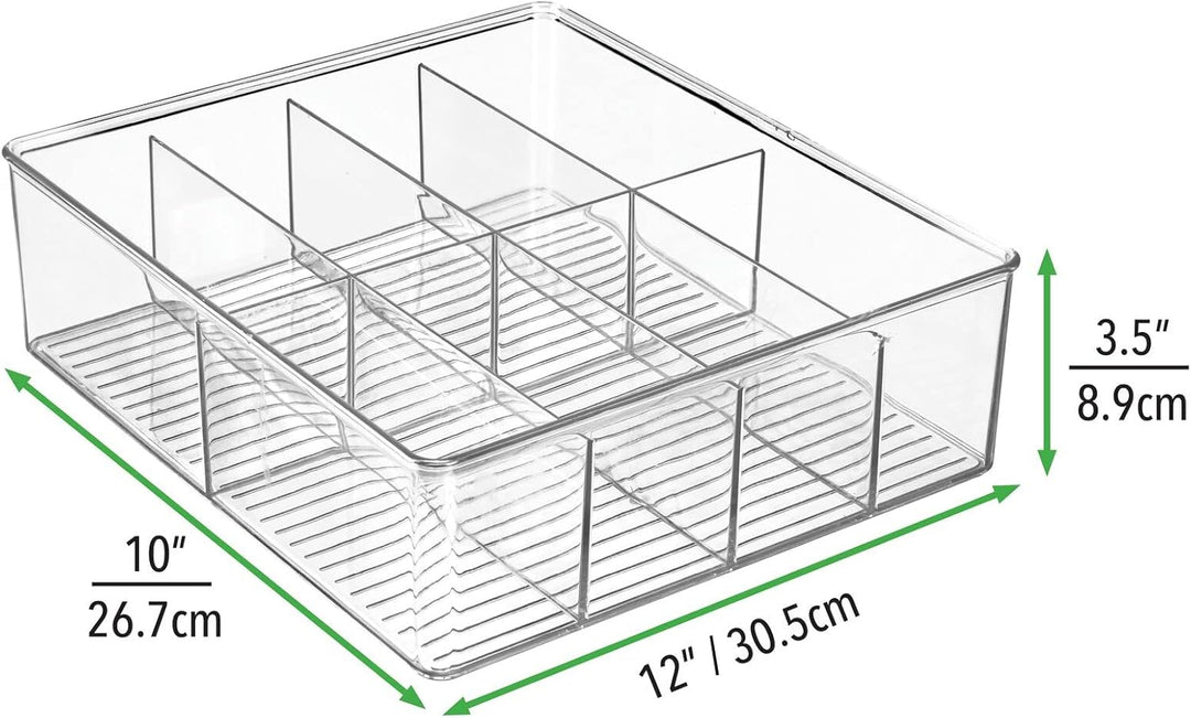 mDesign Aufbewahrungsbox – Kasten mit acht Fächern zur Lebensmittelaufbewahrung – moderner Küchen Or