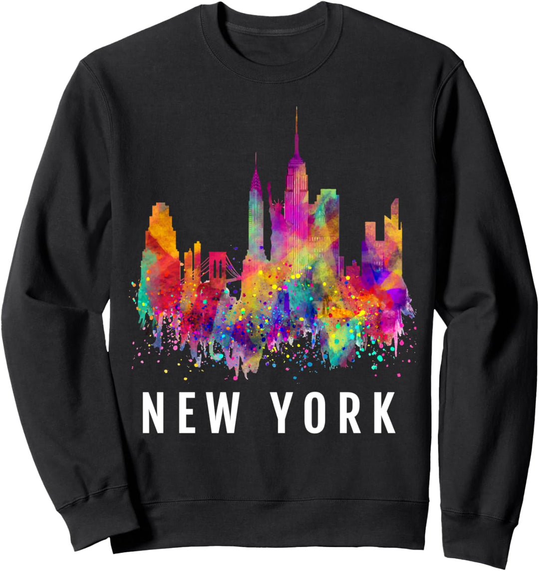 New York Stadt Skyline Kunst Souvenir Reisen Geschenk NYC Sweatshirt