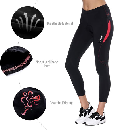 Santic Fahrradhose Damen Gepolstert Lang Radhose Damen Lang Radle rhose Damen Gepolstert auch für MT