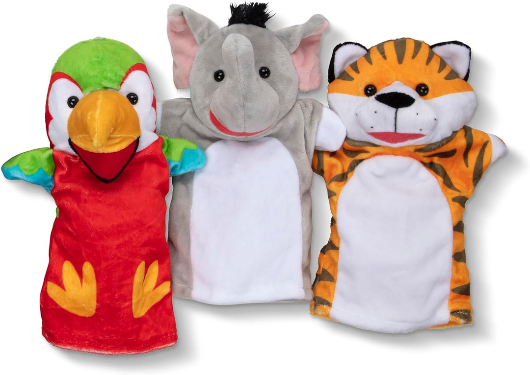 Melissa & Doug Safari Friends Handpuppen | Handpuppen und Theater | weiches Spielzeug | 3+ | Geschen