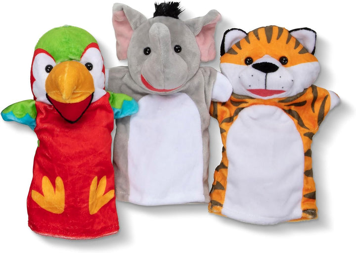 Melissa & Doug Safari Friends Handpuppen | Handpuppen und Theater | weiches Spielzeug | 3+ | Geschen