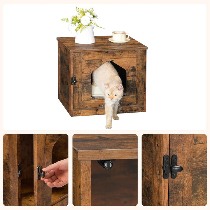 HOOBRO Katzenhaus, Katzenklo Schrank, katzenschrank für katzentoilette und kleine Katzen, Katzentoil