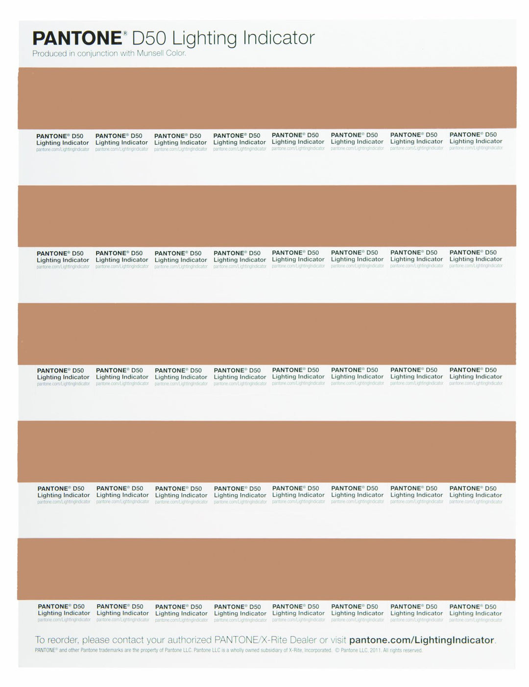 PANTONE LNDS-1PK-D50 Lighting Indicator Stickers D50 [Eine Seite mit 40 Sticker], Mehrfarbig, Lighti