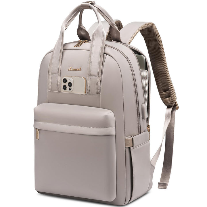 LOVEVOOK Rucksack Damen, 15,6 Zoll Laptop Rucksack Wasserdicht, Elegant Schulrucksack Teenager Mädch