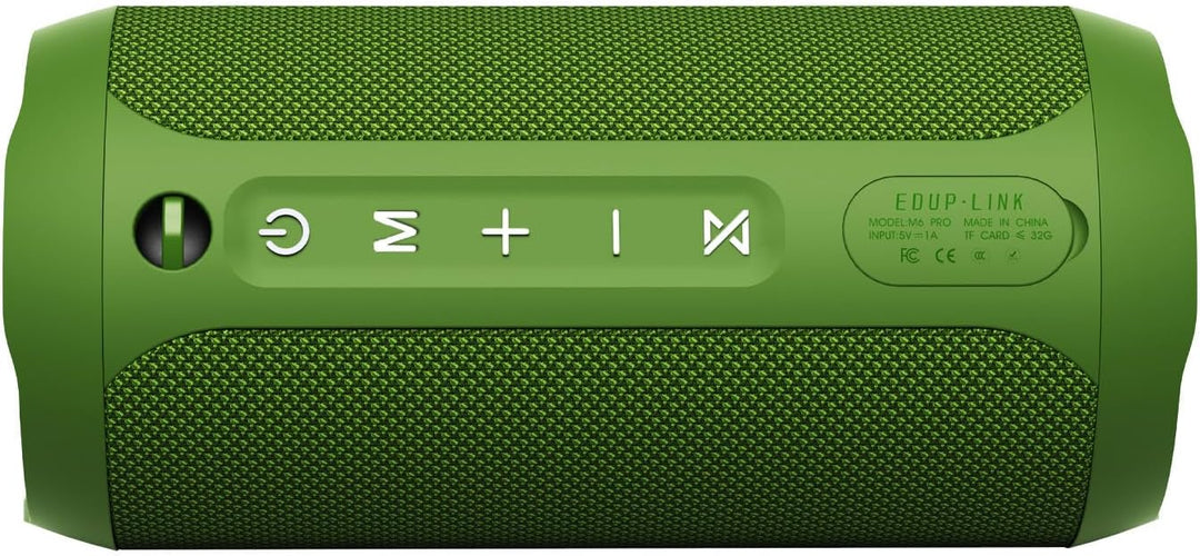 EDUPLINK Bluetooth Lautsprecher IPX7 Wasserdicht, 20W mit Bass - Tragbare LED Musikbox, 20h Akku, TF