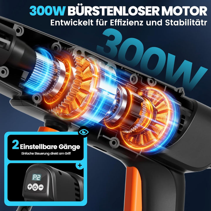 Akku Hochdruckreiniger Kompatibel mit Makita Akku,Bürstenloser Motor,180 Bar 294 L/H Mobiler Druckre