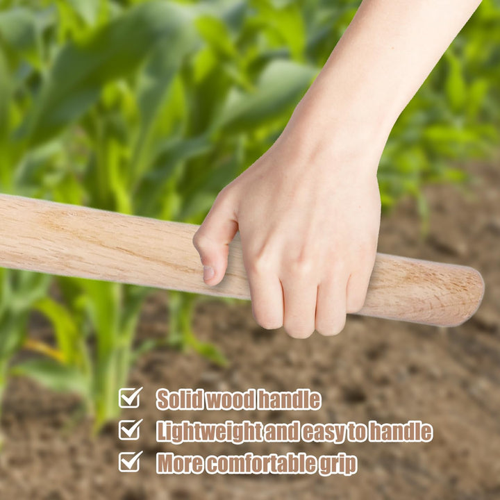Tissting Spitzhacke mit Hartholzstiel, 40cm/15,74 Zoll Wiedehopfhacke Gartenhacke, Unkrauthacke, Han