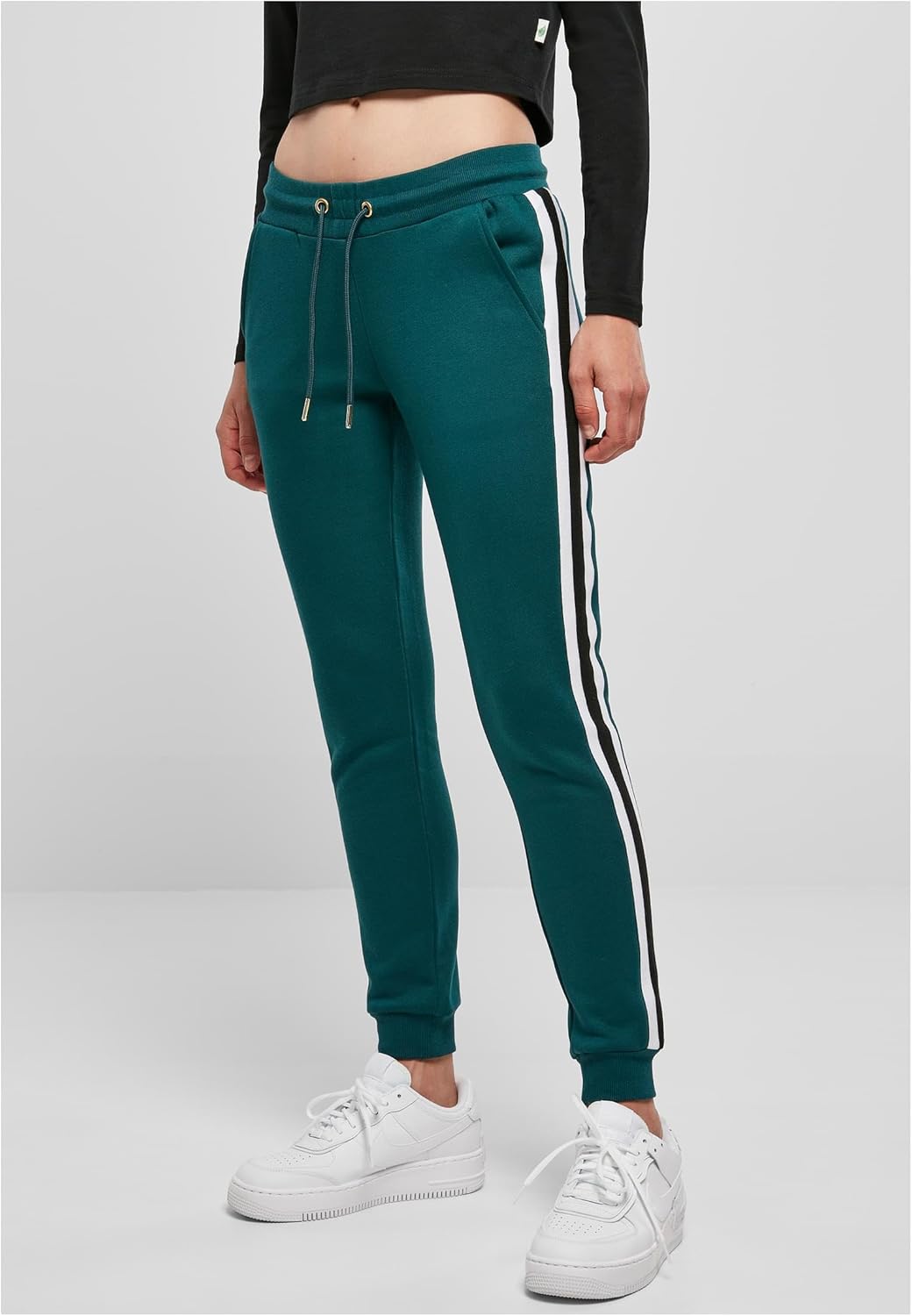 Urban Classics Damen Sporthose Ladies College Contrast Sweatpants Frauen Hose, Jogginghose mit Strei