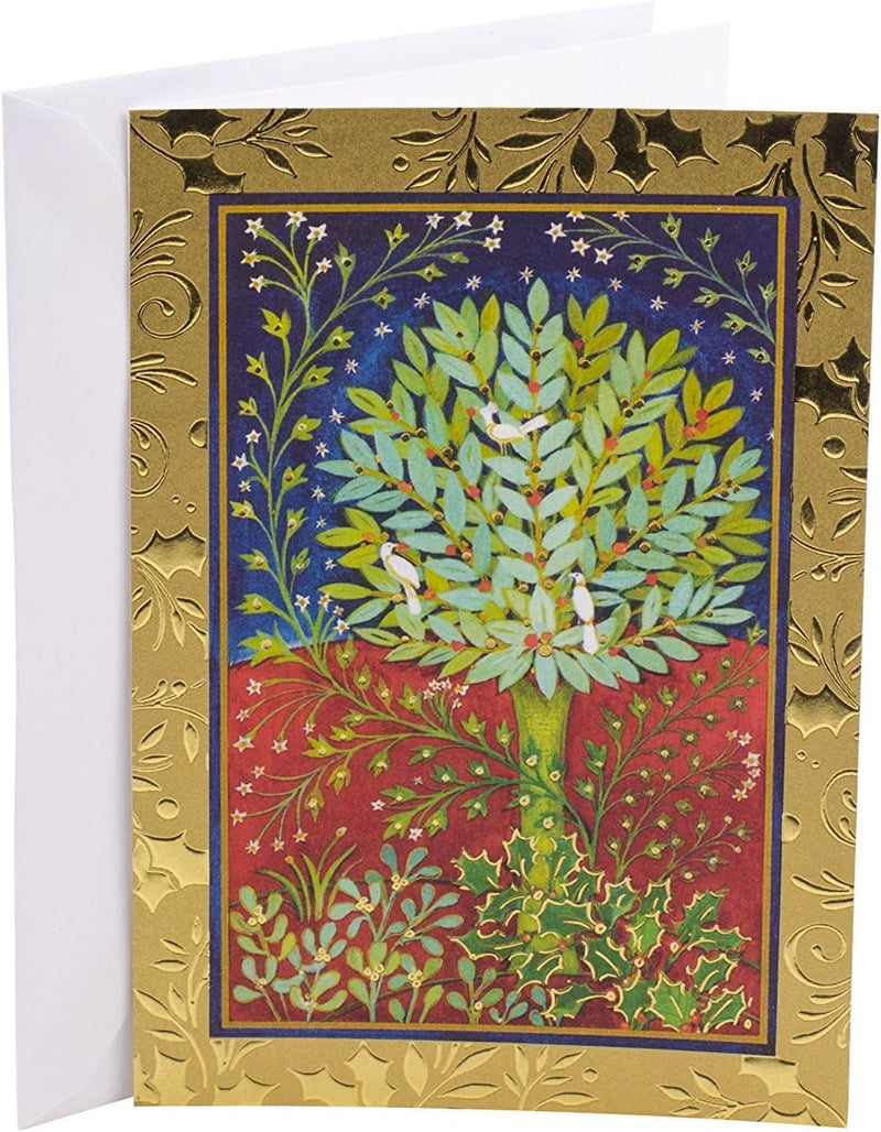 Hallmark UNICEF Weihnachtskarten, friedlicher Stechpalmenbaum (20 Karten und 21 Umschläge) (1XPX2032