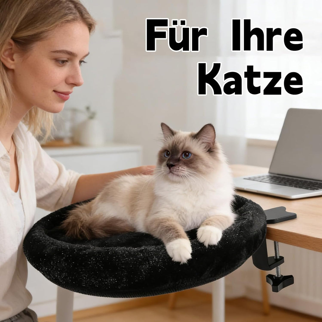 Katzenbett Schreibtisch, Katzenspielzeug Hängebett, Katzenliege Katzen Hängematte für Kratzen, Katze