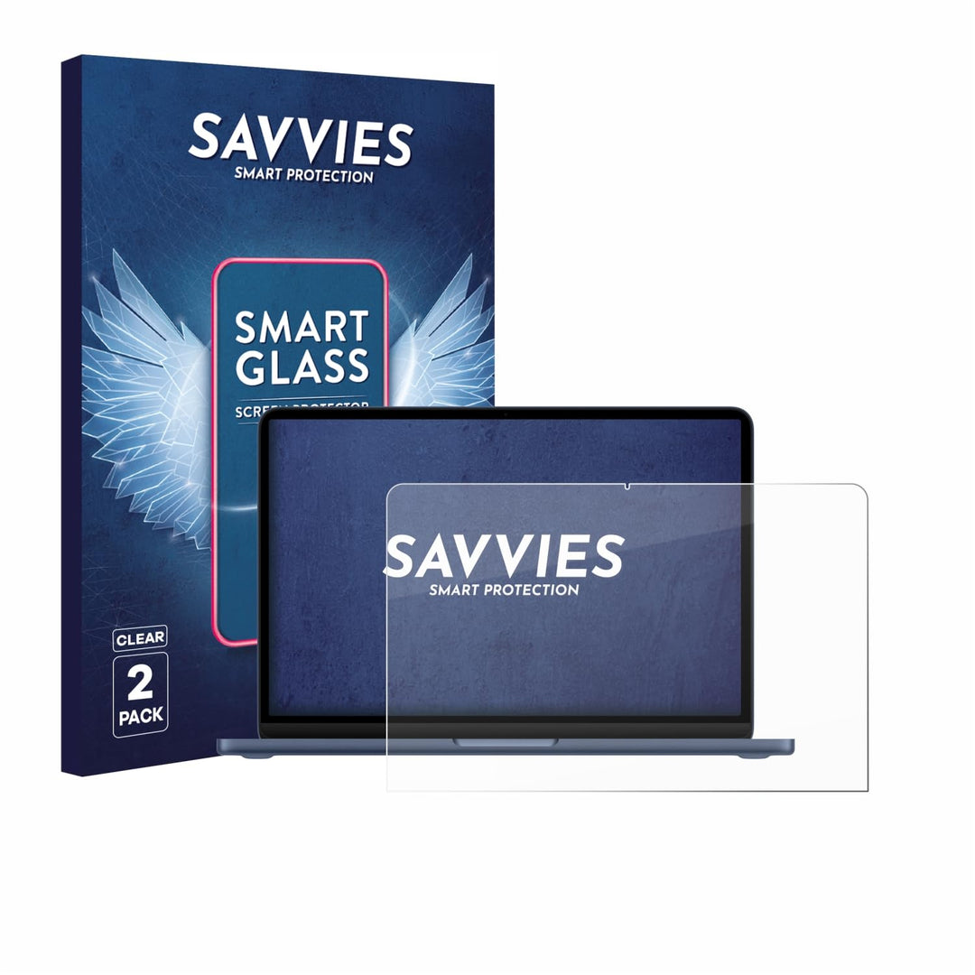 Savvies 2 Stück Panzer Schutz Glas für Apple MacBook Neo 13" 2026 9H Schutzfolie, Glas-Folie, HD Kla