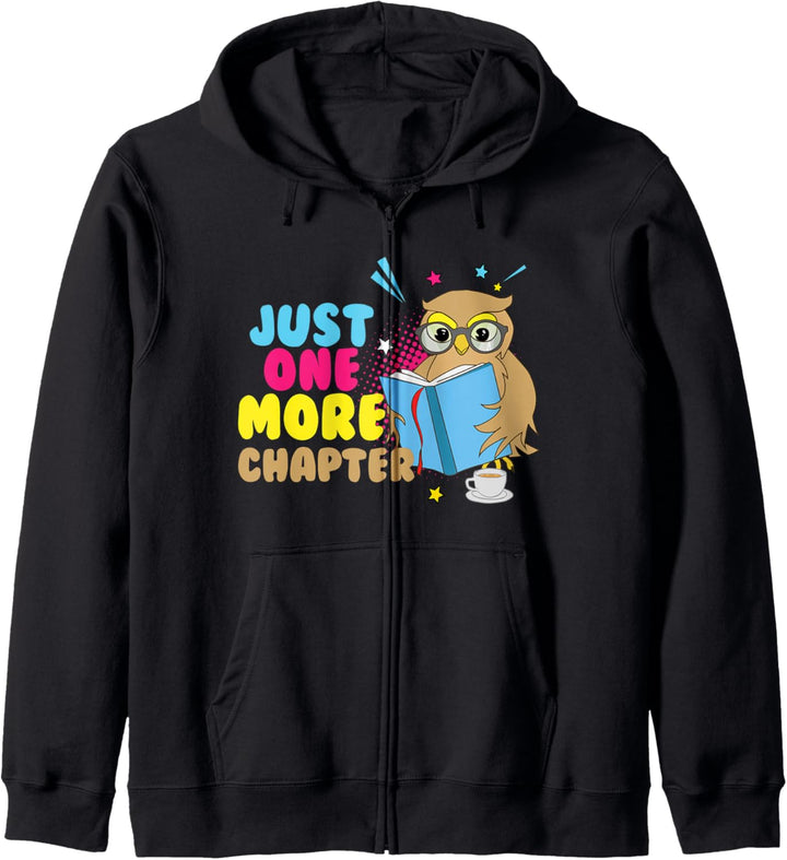 Just One More Chapter Lesebuch mit Teebuchwurm Kapuzenjacke