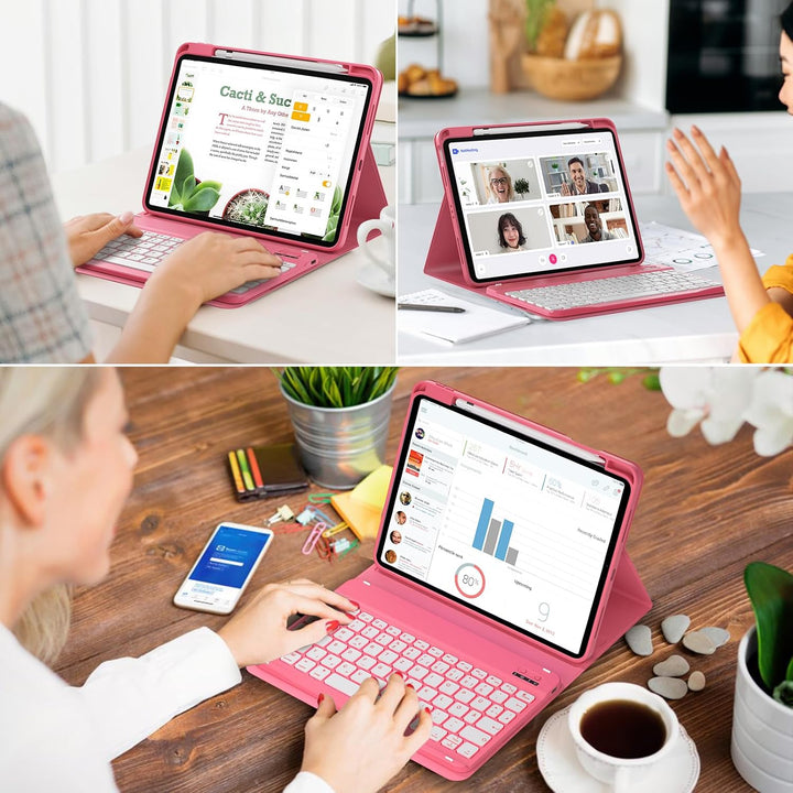 Tastatur mit Hülle für iPad 11. Generation 2025 11 Zoll A16/ iPad 10. Generation 2022 10,9 Zoll Hüll