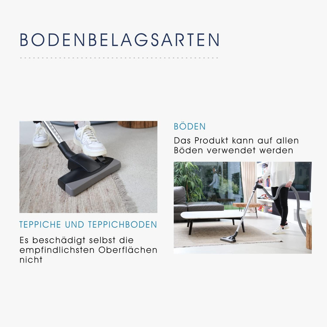 vacuplanet Kombibürste Teppich-Hartboden Deluxe für Zentralstaubsauger Durchmesser ø32mm - für Böden