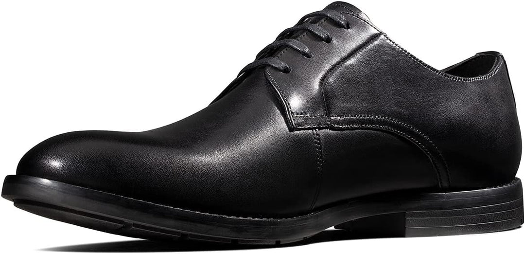 Clarks Herren Howard Walk Oxford 39.5 EU Schwarzes Dunkelschwarzes Leder, 39.5 EU Schwarzes Dunkelsc