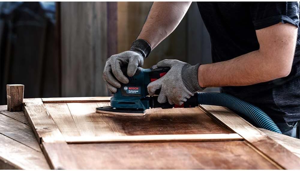 Bosch Professional 50x Expert M480 Schleifnetz (für Hartholz, Farbe auf Holz, 93x186 mm, Körnung 80,