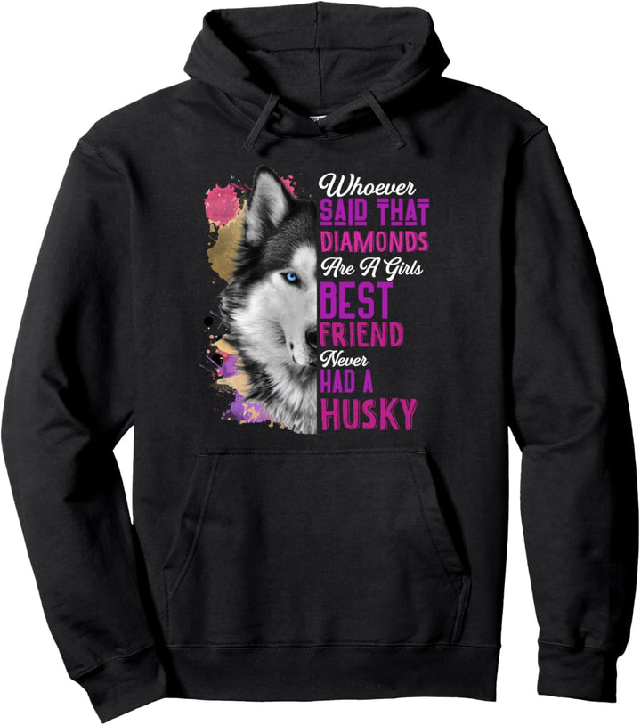 Husky sind ein Mädchen bester Freund Lustiger Hund Mutter Pullover Hoodie