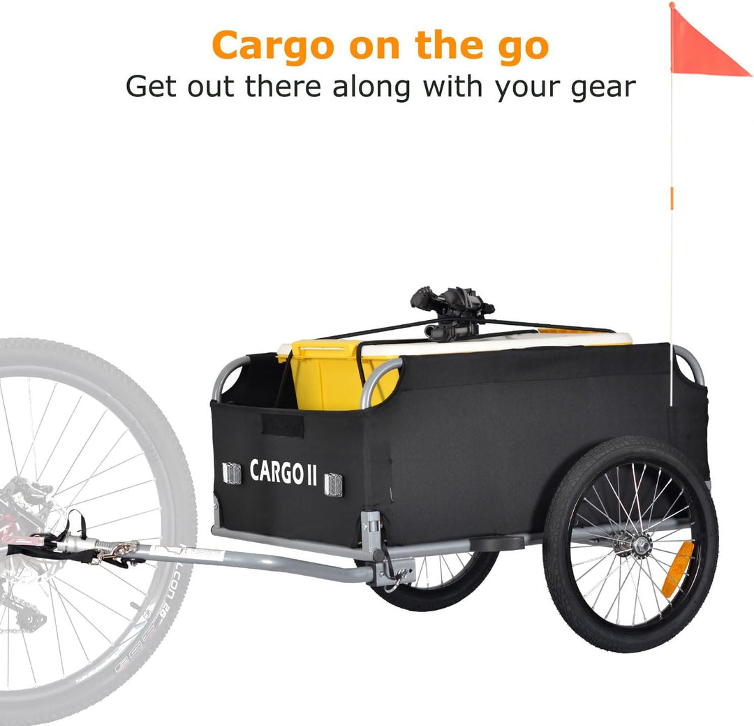 Tiggo VS Cargo II Fahrrad Lastenanhänger mit 130 Liter Volumen Klappbar Fahrradanhänger Transportanh