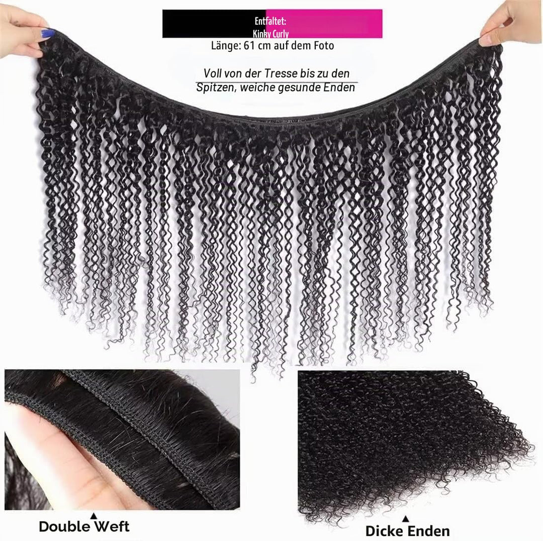 10A Brazilian Hair 3 Bundles Curly Human Hair Bundles 12 14 16 Brasilianische Haare Kinky Curly Huma