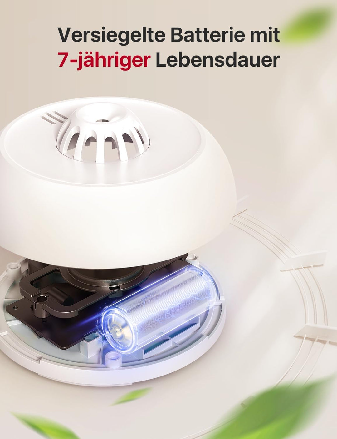 X-Sense funkvernetzter Hitzemelder mit versiegelter 10-Jahres-Batterie und einfacher Installation, W