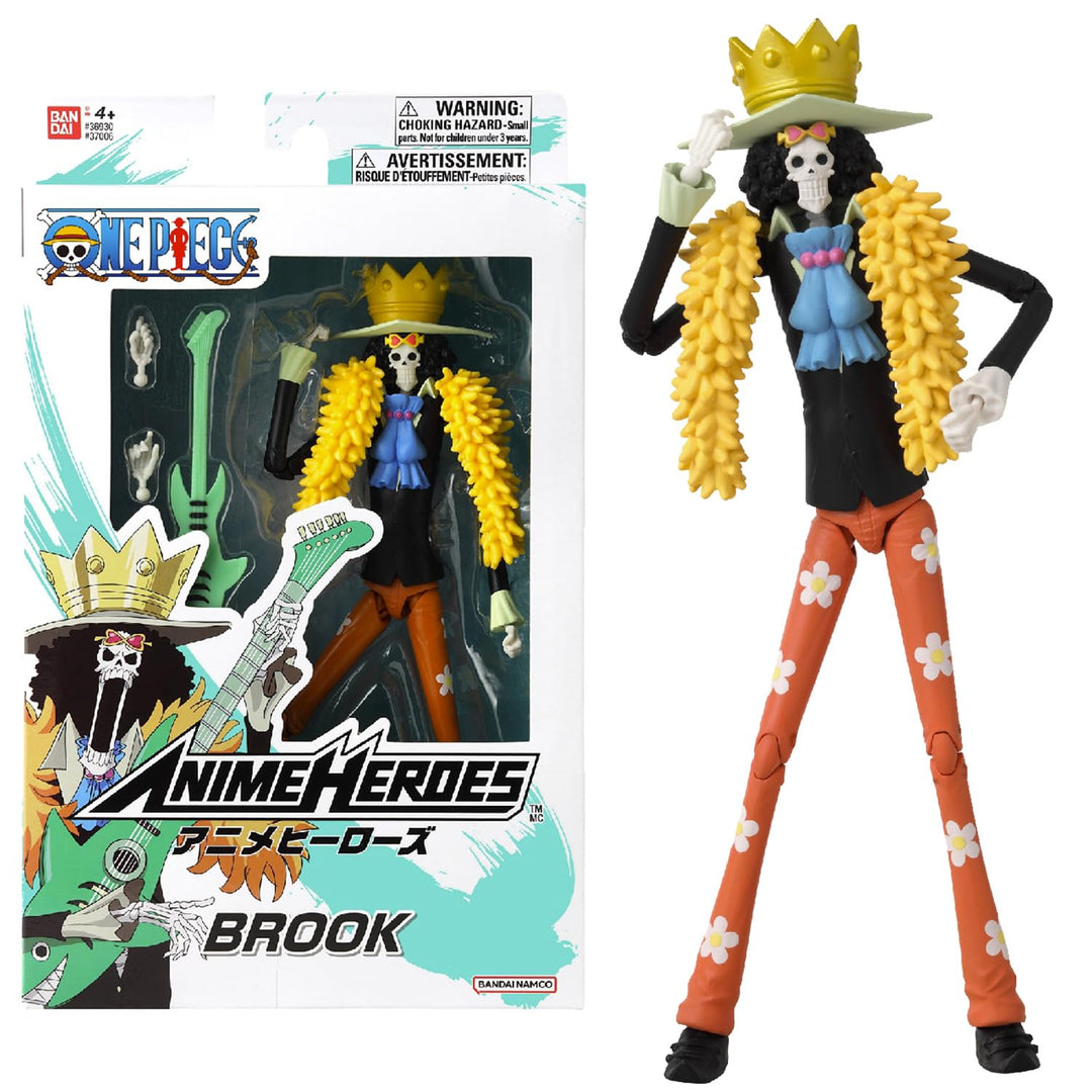 BANDAI – Anime Heroes - One Piece - Anime Heroes Figur 17 cm - Brook - 37006, Brook