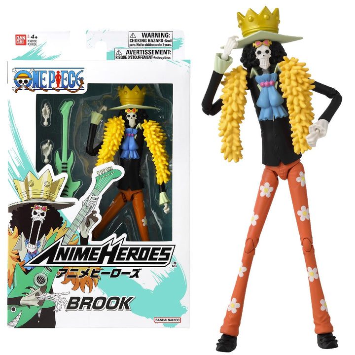 BANDAI – Anime Heroes - One Piece - Anime Heroes Figur 17 cm - Brook - 37006, Brook