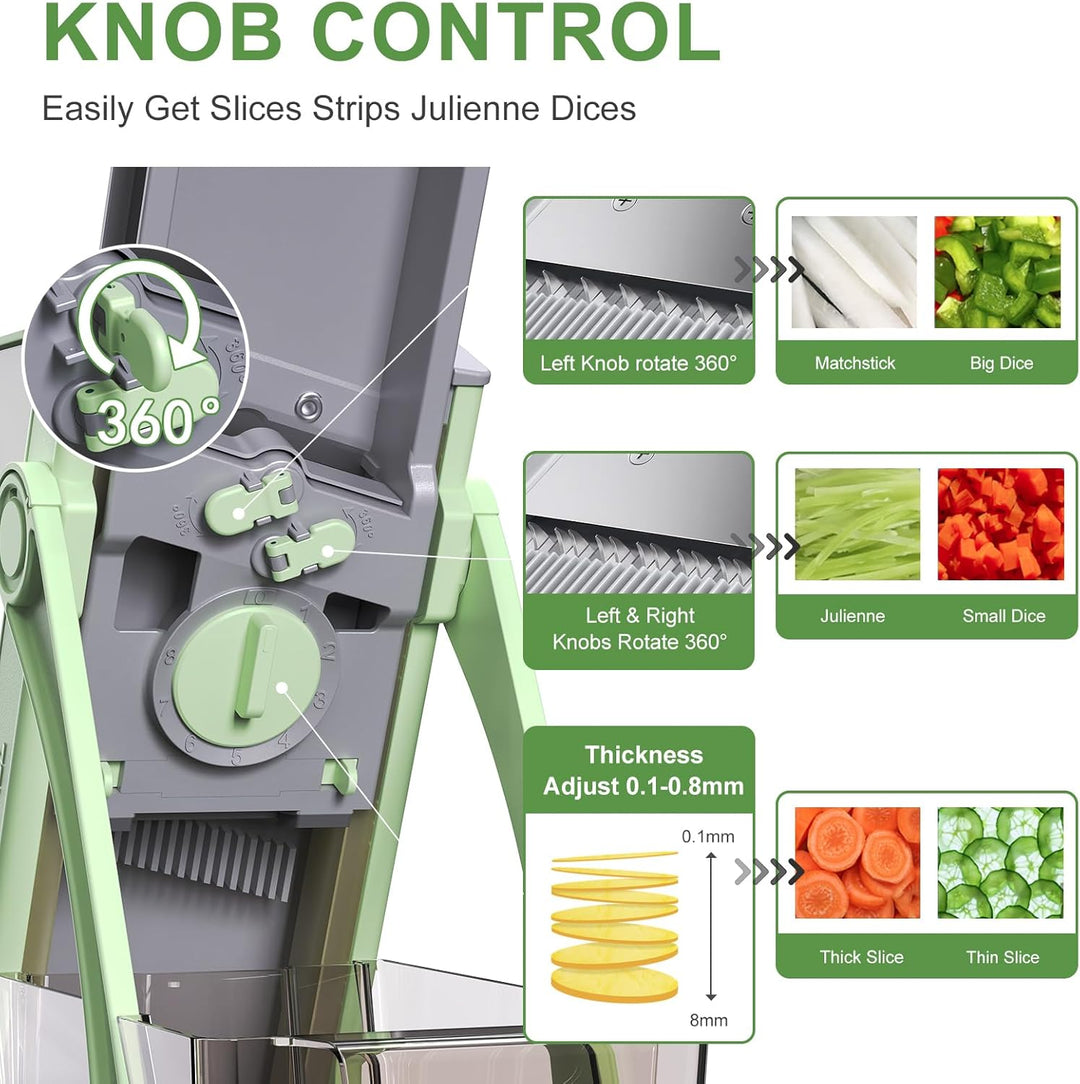 Safe Veggie Chopper Gemüseschneider, Pommes Frittierschneider, Zwiebelhacker, Gemüsehobel, multifunk