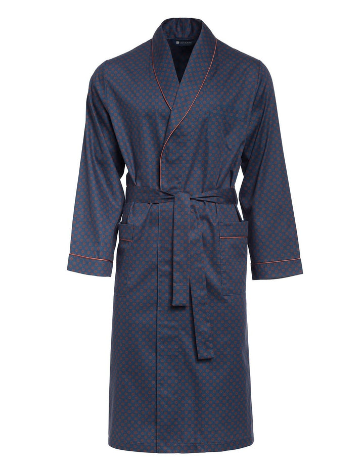 LEVERIE Herren eleganter Morgenmantel/sportlicher Bademantel (made in EU) Saunamantel 4XL Morgenmant