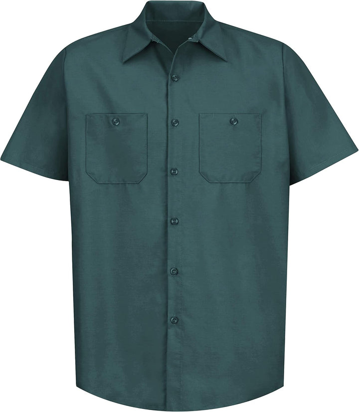 Red Kap Herren Men's Short Sleeve Industrial Work Shirt Work Utility Hemd (1er Pack) L Fichtengrün,