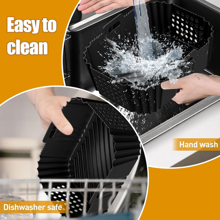 Heissluftfritteuse Zubehör für Ninja Double Stack XL SL400EU 9,5L, 17 Stück Airfryer Silikonform Zub