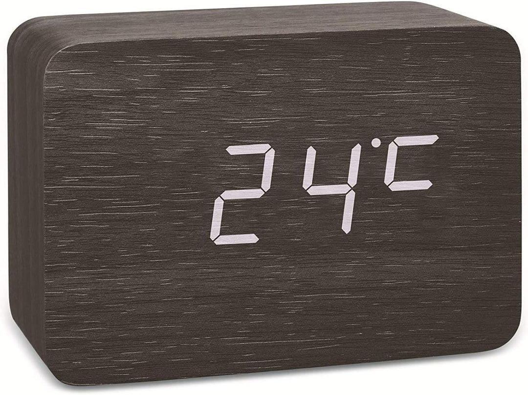 TFA -Dostmann 60.2549 Clocco Funk-Wecker (weiss schwarz mit Batterien)