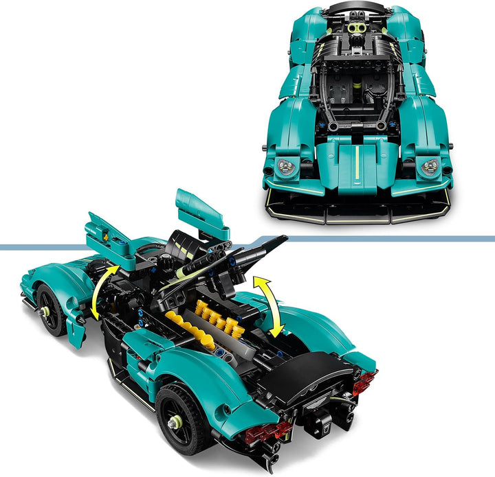 LEGO Technic Aston Martin Valkyrie Rennwagen Spielzeug - Modell-Bauset mit V12-Motor und aufklappbar