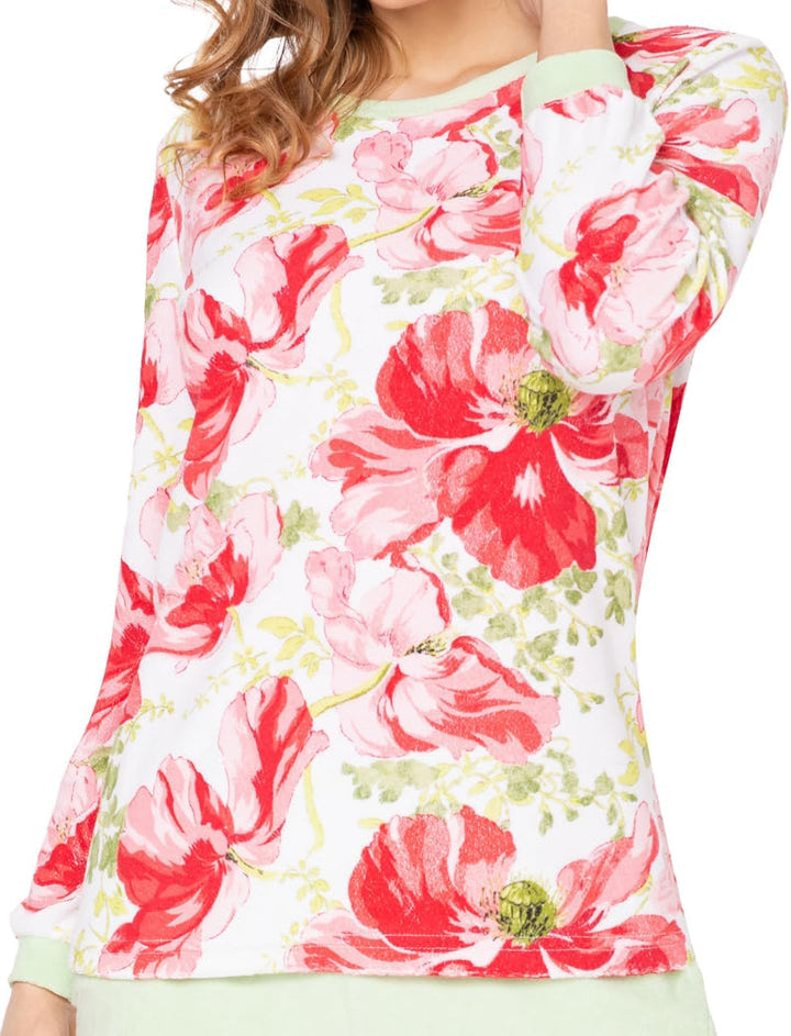 e.Femme® Damen Pyjama Hausanzug Freizeitanzug Kamila 2214 aus Frottee 80% Baumwolle, 20% Polyester 4