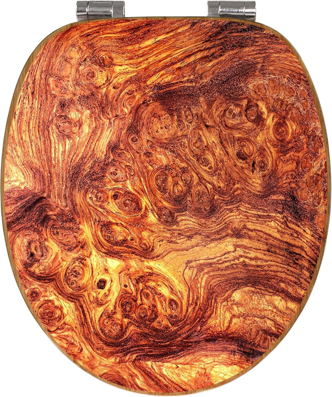 banjado Design WC Sitz Bambus Absenkautomatik 45,8x37,5cm - Toilettendeckel mit Absenkautomatik Holz