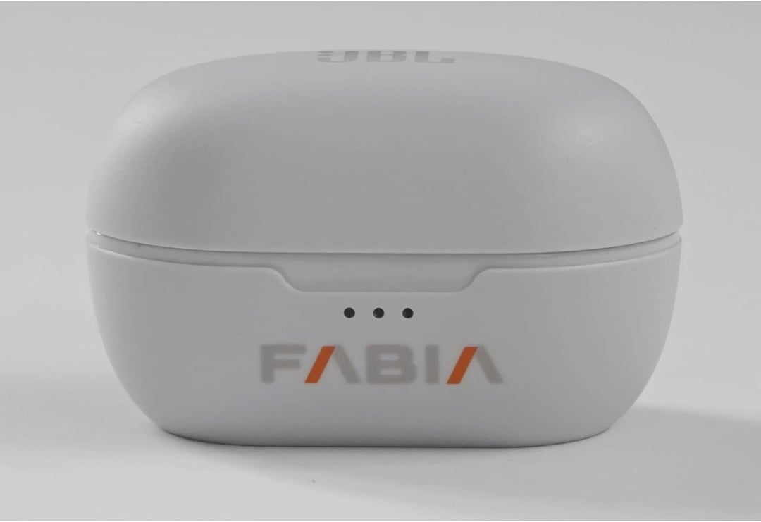 Skoda 6VA063702 True-Wireless In-Ear-Kopfhörer Bluetooth kabellos, weiss, mit Fabia Schriftzug
