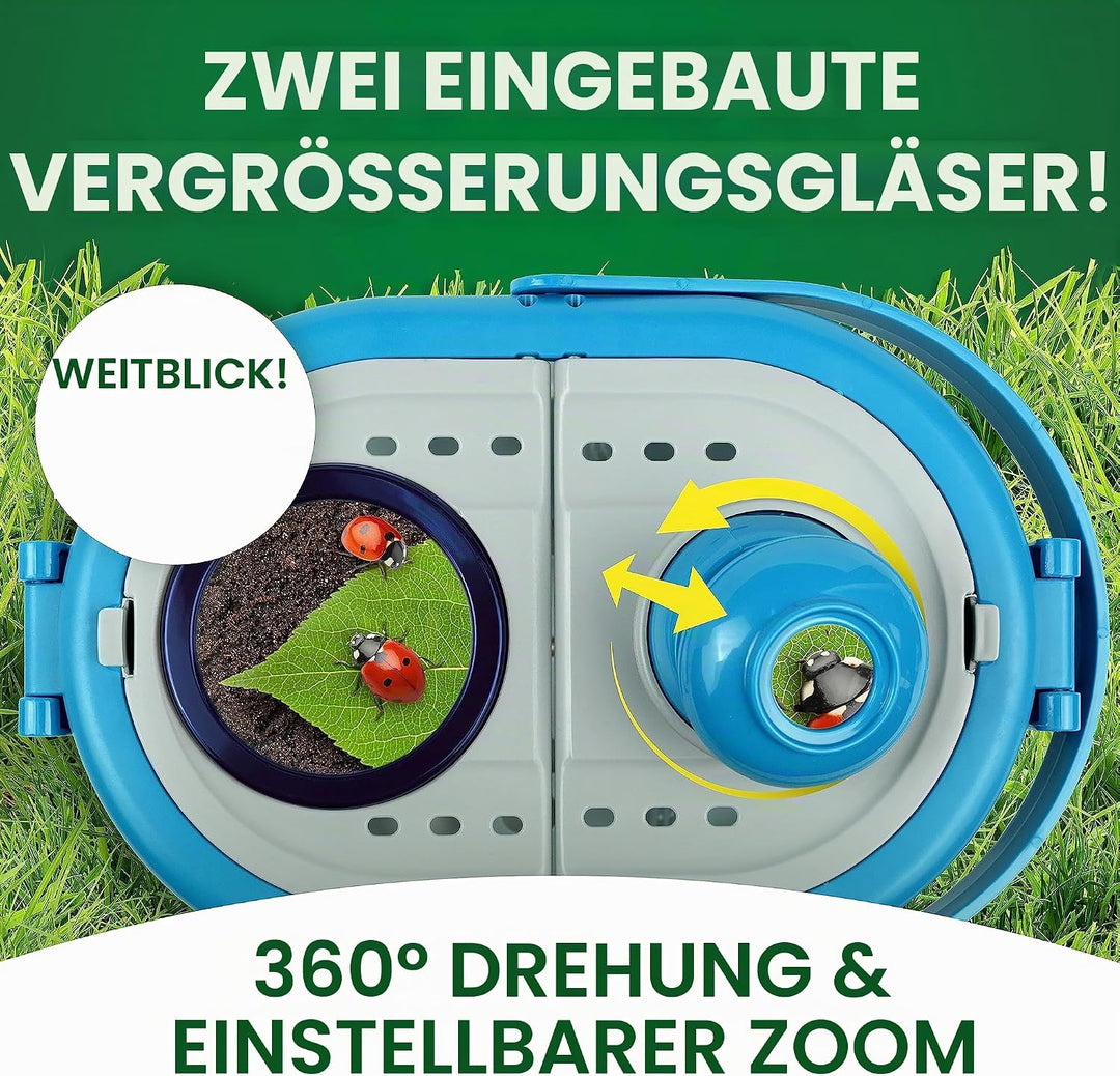 NATIONAL GEOGRAPHIC Insektenfänger-Set für Kinder - Insektenhabitat mit Vergrösserungsglas, Insekten