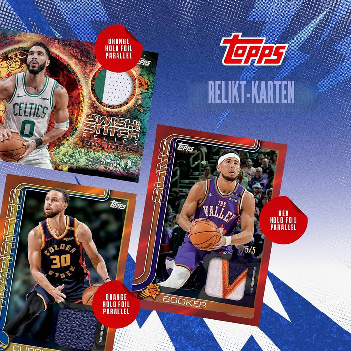 2025-26 Topps Basketball – Vorteilsbox (12 Karten pro Packung, 7 Packungen pro Box)