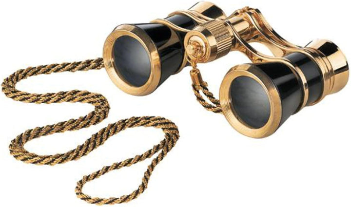 Eschenbach Optik Fernglas Glamour 3x25 Opernglas mit Kette in schwarz-Gold, geeignet für Oper, Theat