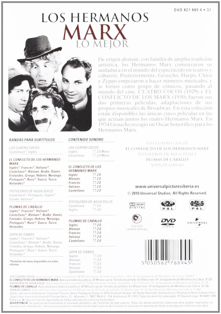 Pack: Los Hermanos Marx (Import Dvd) (2010) Groucho Marx; Harpo Marx; Chico Ma, DVD