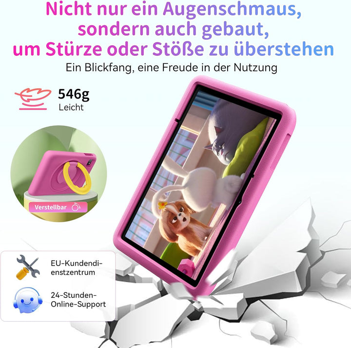 Blackview TabA6Kids Kinder Tablet Android 14 ,12GB RAM+128GB ROM(1TB TF) Octa Core Tablet für Kinder