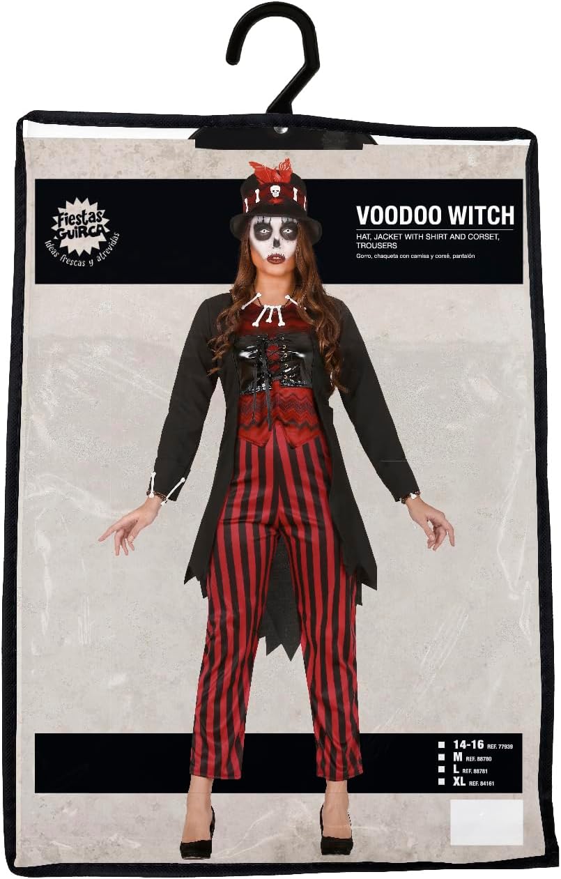 FIESTAS GUIRCA, S.L. Voodoo Zauberin Kostüm für Damen, L