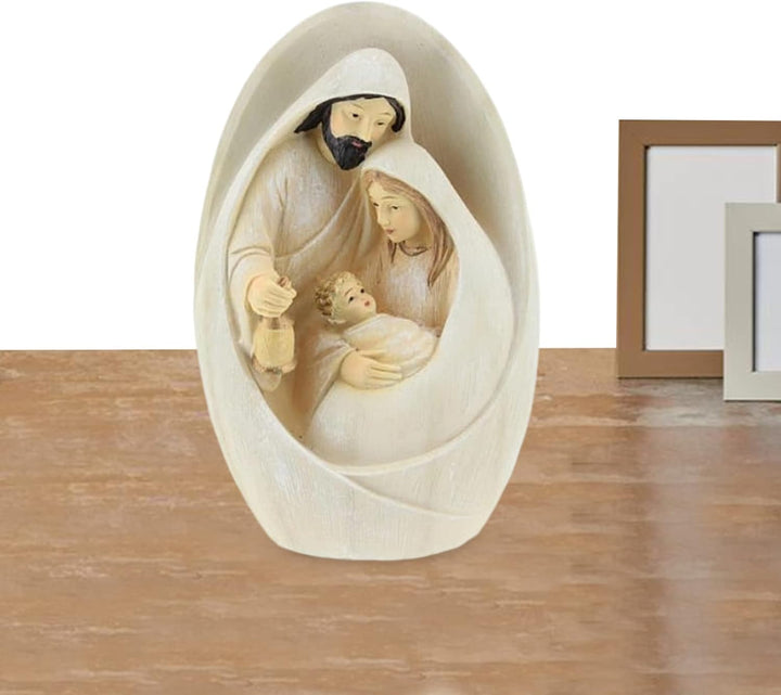 Aizuoni Nativity Scene Statue | Sculpted Style with Joseph, Mary Hold Baby Jesus | Beautiful Detaile