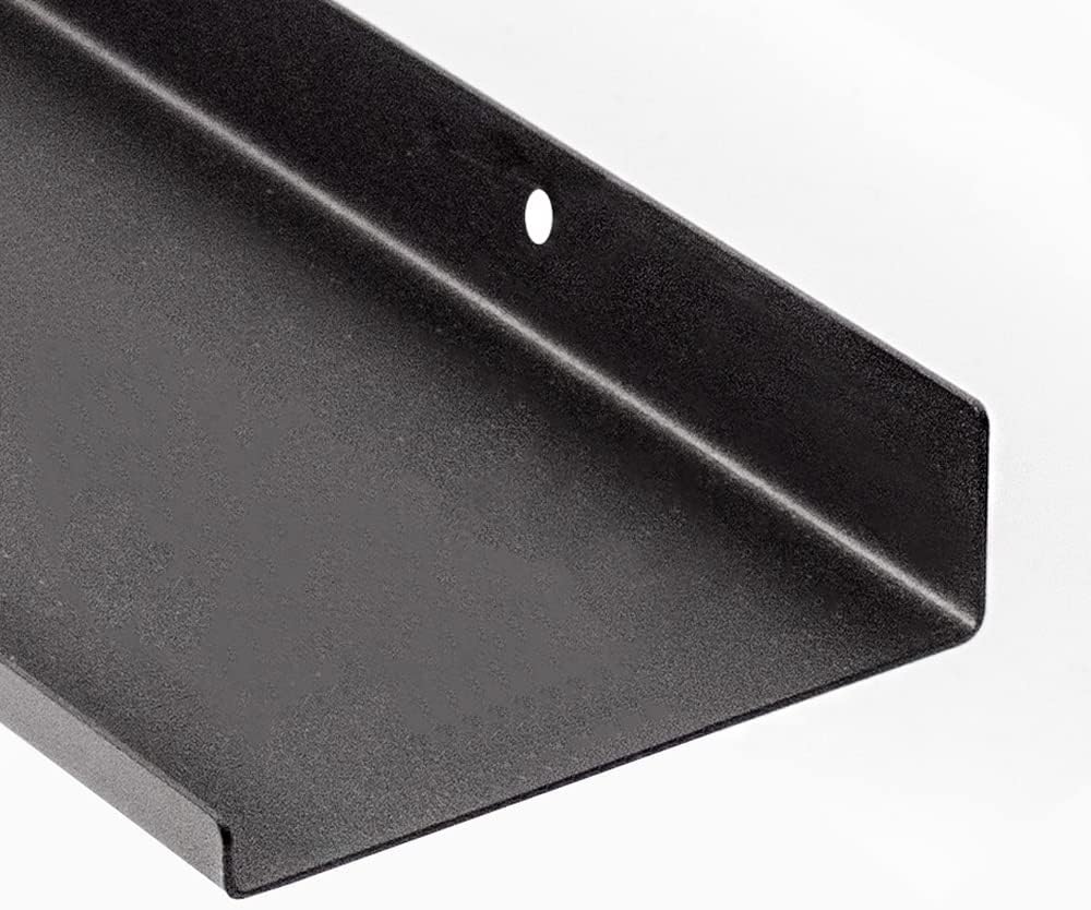 MILUKA Wandregal Schwarz aus Metall | 2er Set Schweberegale Schwarz 35 cm | Badezimmer Regal Wand |