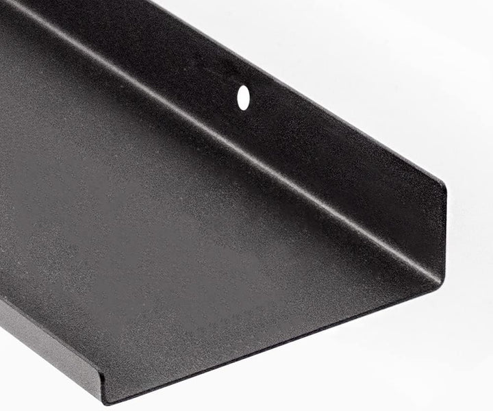 MILUKA Wandregal Schwarz aus Metall | 2er Set Schweberegale Schwarz 35 cm | Badezimmer Regal Wand |