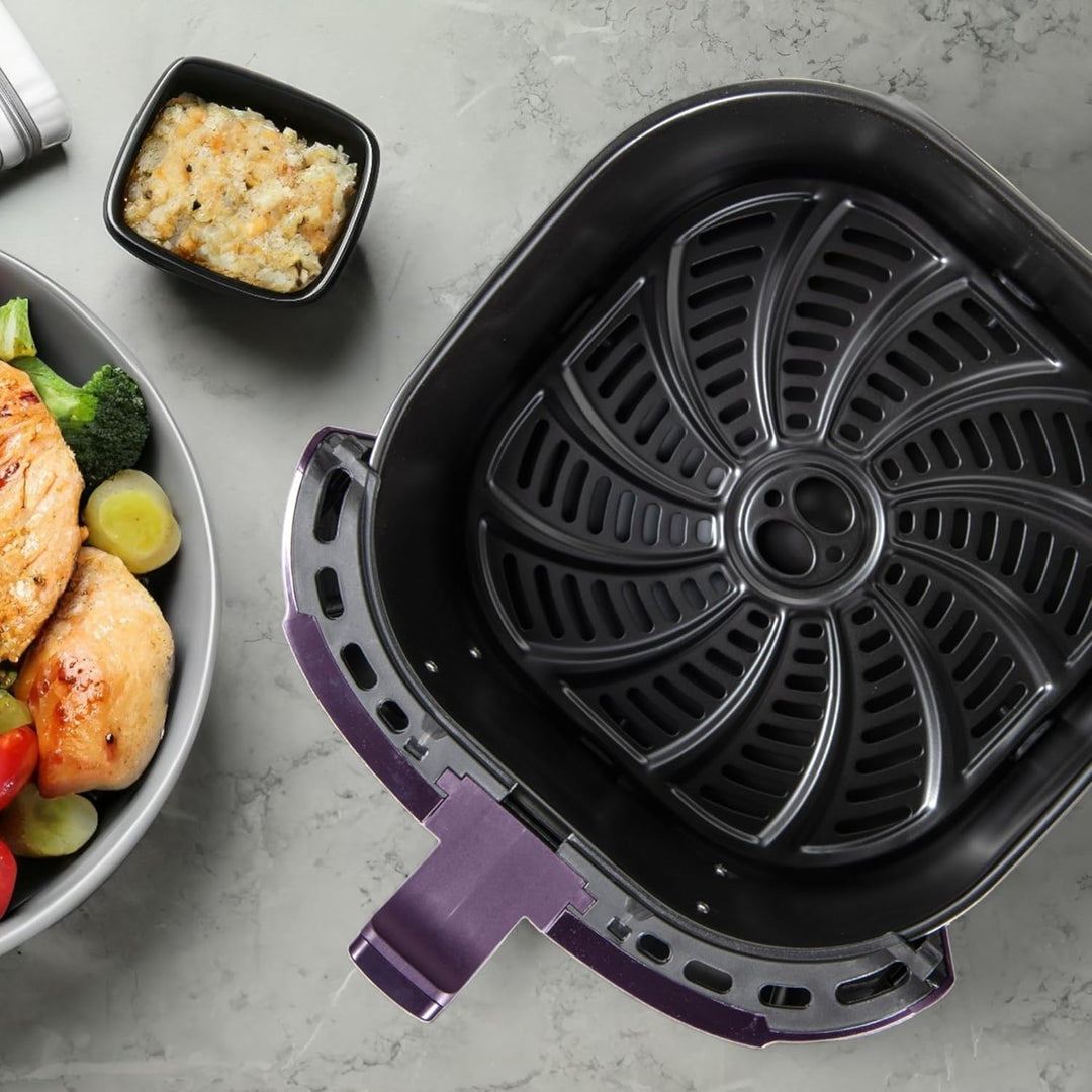 BERGNER CHARCOAL - PFAS-Freie Heissluftfritteuse 1800W 6.9L - 8 Kochprogramme - Air Fryer mit Kerami
